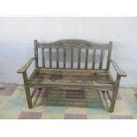 A Scancraft design wooden garden bench