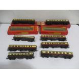 A collection of ten Tri-Ang & Hornby Dublo Pullman coaches, four boxed.