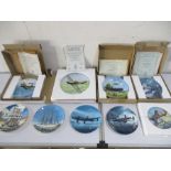 A collection of seven WW2 planes collectors plates including Coalport, Royal Worcester etc. Some
