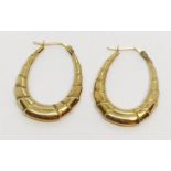 A pair of 9ct gold earrings, weight 2.3g