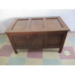 An oak blanket box