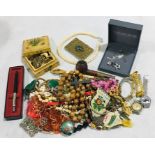 A collection of costume jewellery etc