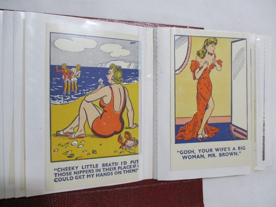 A collection of vintage novelty postcards - Image 9 of 36