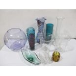 A collection of various art glass etc