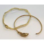 A scrap 14ct gold bracelet ( weight 6.7g) along with a scrap 9ct gold bracelet ( weight 5.3g)