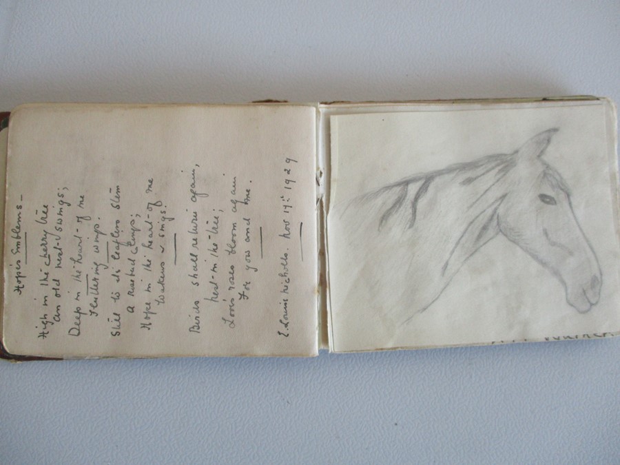 A vintage autograph book circa 1930 with various drawings, poems etc. - Image 15 of 29