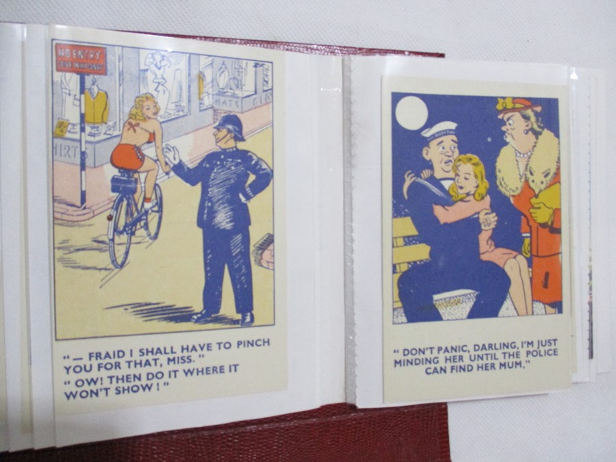 A collection of vintage novelty postcards - Image 8 of 36