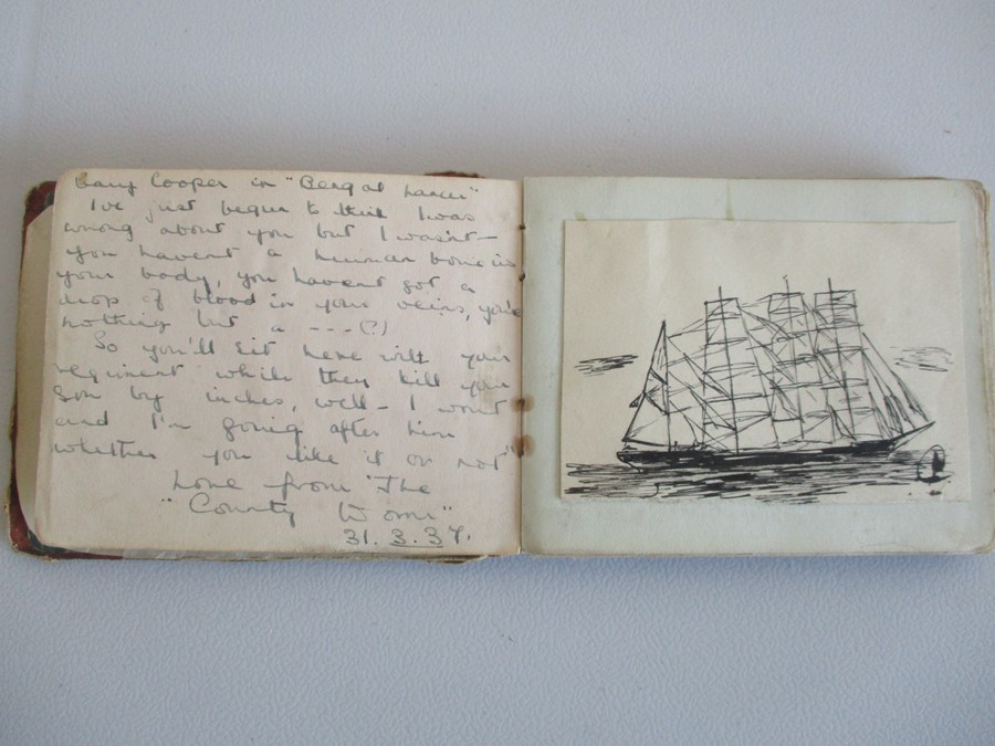 A vintage autograph book circa 1930 with various drawings, poems etc. - Image 5 of 29