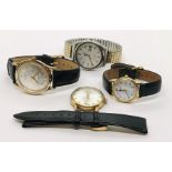 Four various watches including Pulsar, Citizen, Luxor and Tissot