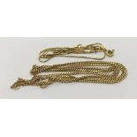 An 18ct gold chain (weight 2.8g) along with a 9ct gold chain ( weight 6.7g)