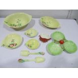 A collection of Carltonware including a salad bowl with servers etc