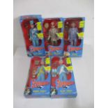 A collection of five boxed Thunderbirds taking action figures by Carlton including Alan Tracy, Scott