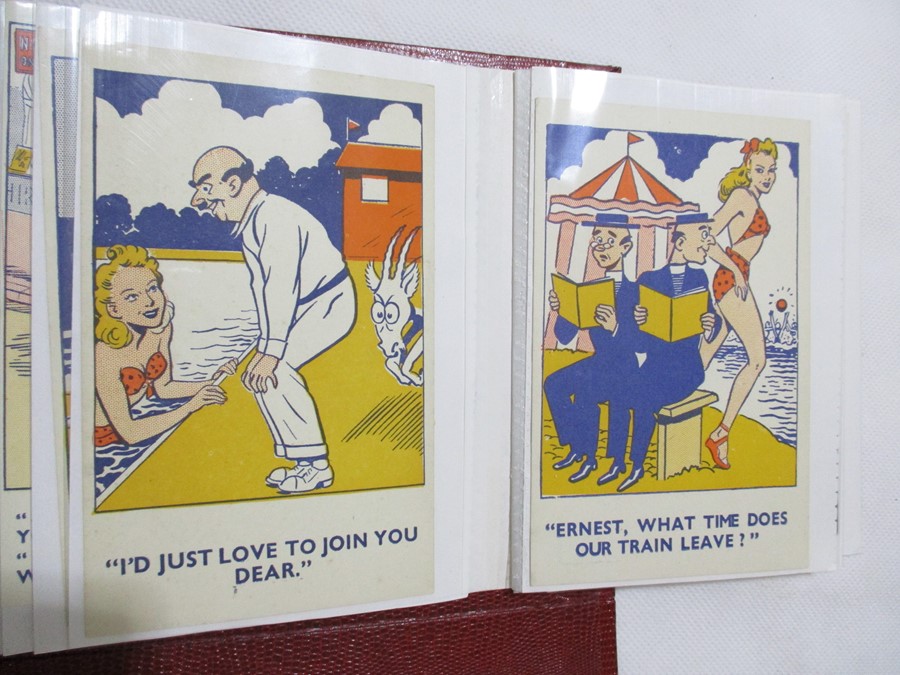 A collection of vintage novelty postcards - Image 6 of 36