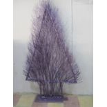 A lilac painted "Christmas" tree, 190cm height