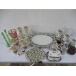 A collection of various china, glass & pottery, including Torquay Ware, Winton, Losol Ware etc