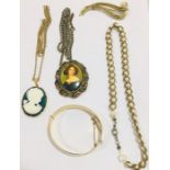 A collection of costume jewellery etc.