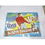 An Elvis Presley British quad film poster entitled "Kissin Cousins"