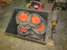 BOX OF BARROW WHEELS