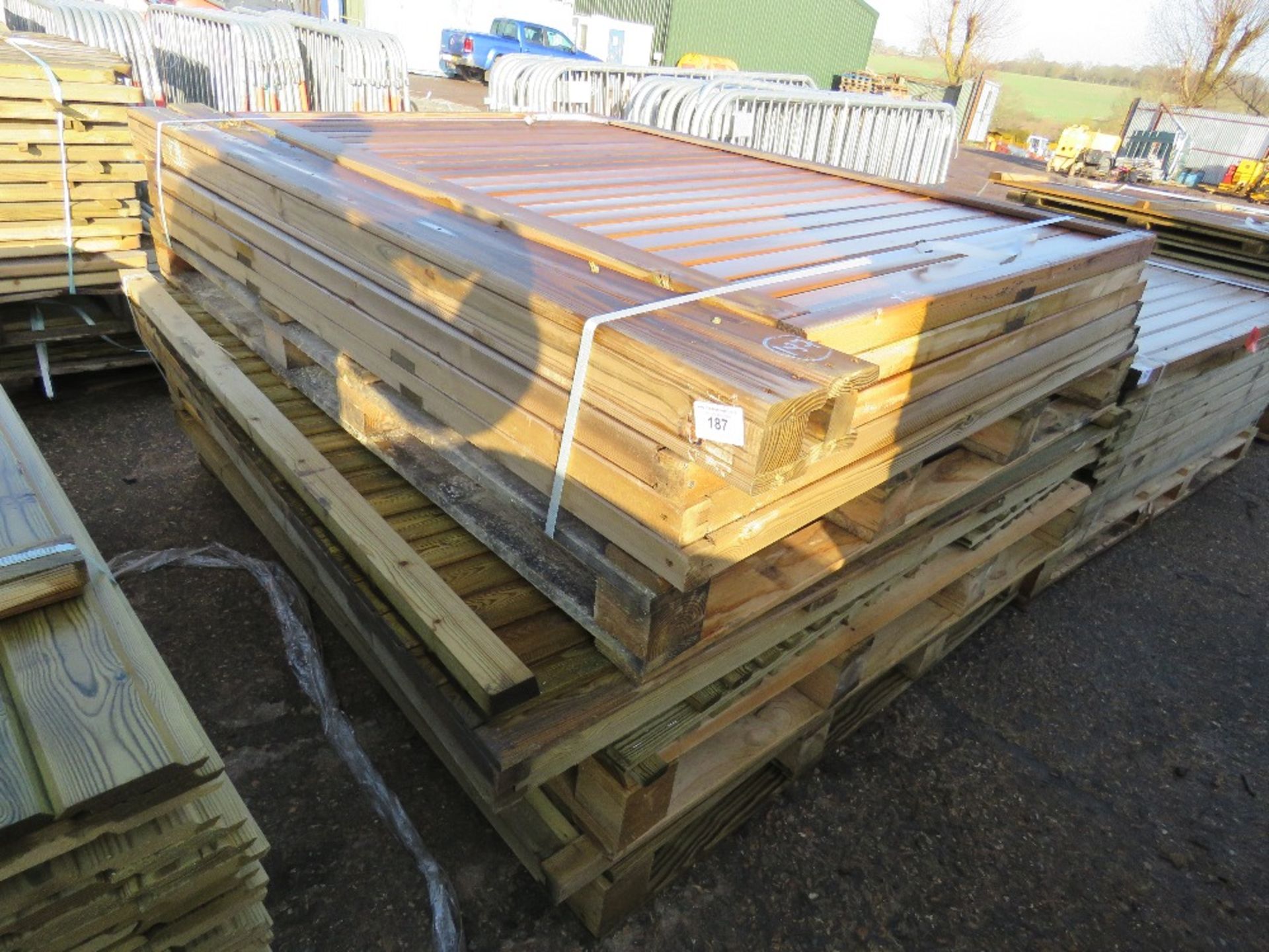 9 X ASSORTED WOODEN FENCE PANELS