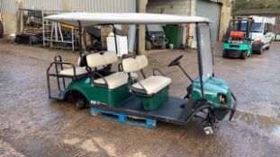 CUSHMAN EZGO SHUTTLE 6 BATTERY POWERED GOLF / EVENTS TRANSPORT BUGGY. YEAR 2014 BUILD. 1772 REC HRS.