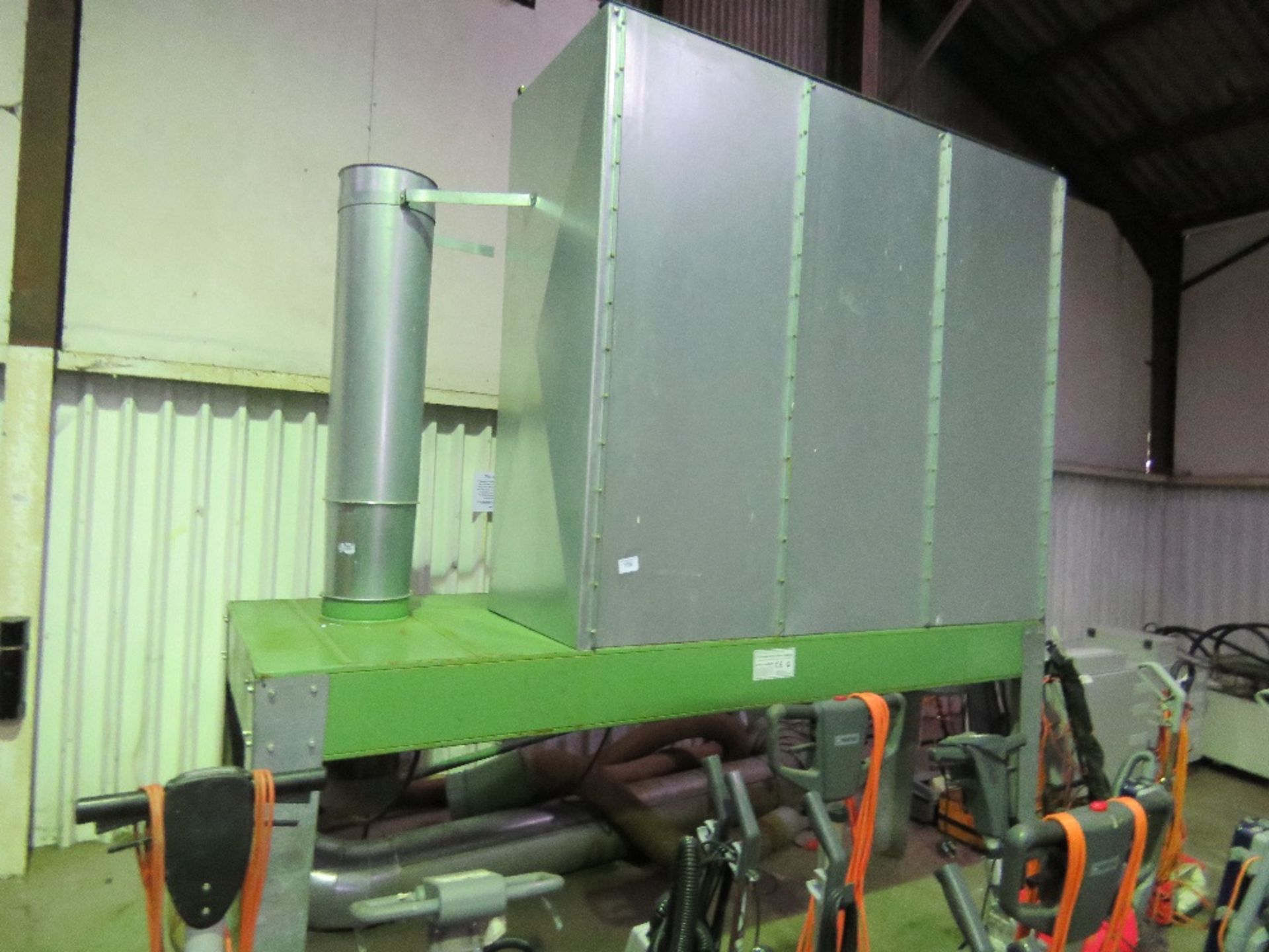 THE WOODWORK DUST CONTROL COMPANY LARGE CAPACITY DUST EXTRACTION SYSTEM C/W PIPEWORK