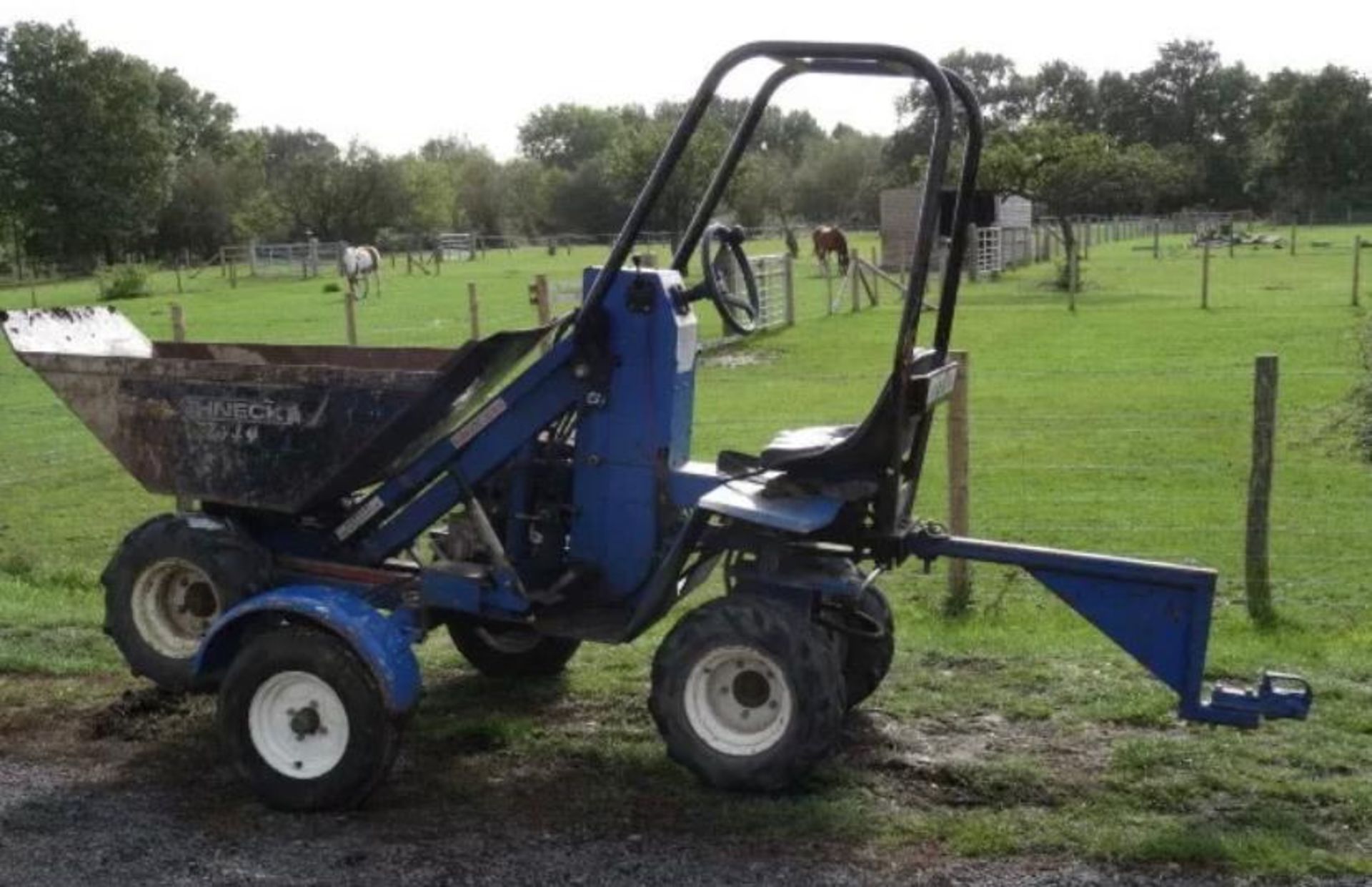 ROUGHNECK +4 TYPE HIGH TIP COMPACT SIZED DUMPER SUPPLIED WITH TOWING EQUIPMENT AS SHOWN. VENDOR'S - Image 9 of 11