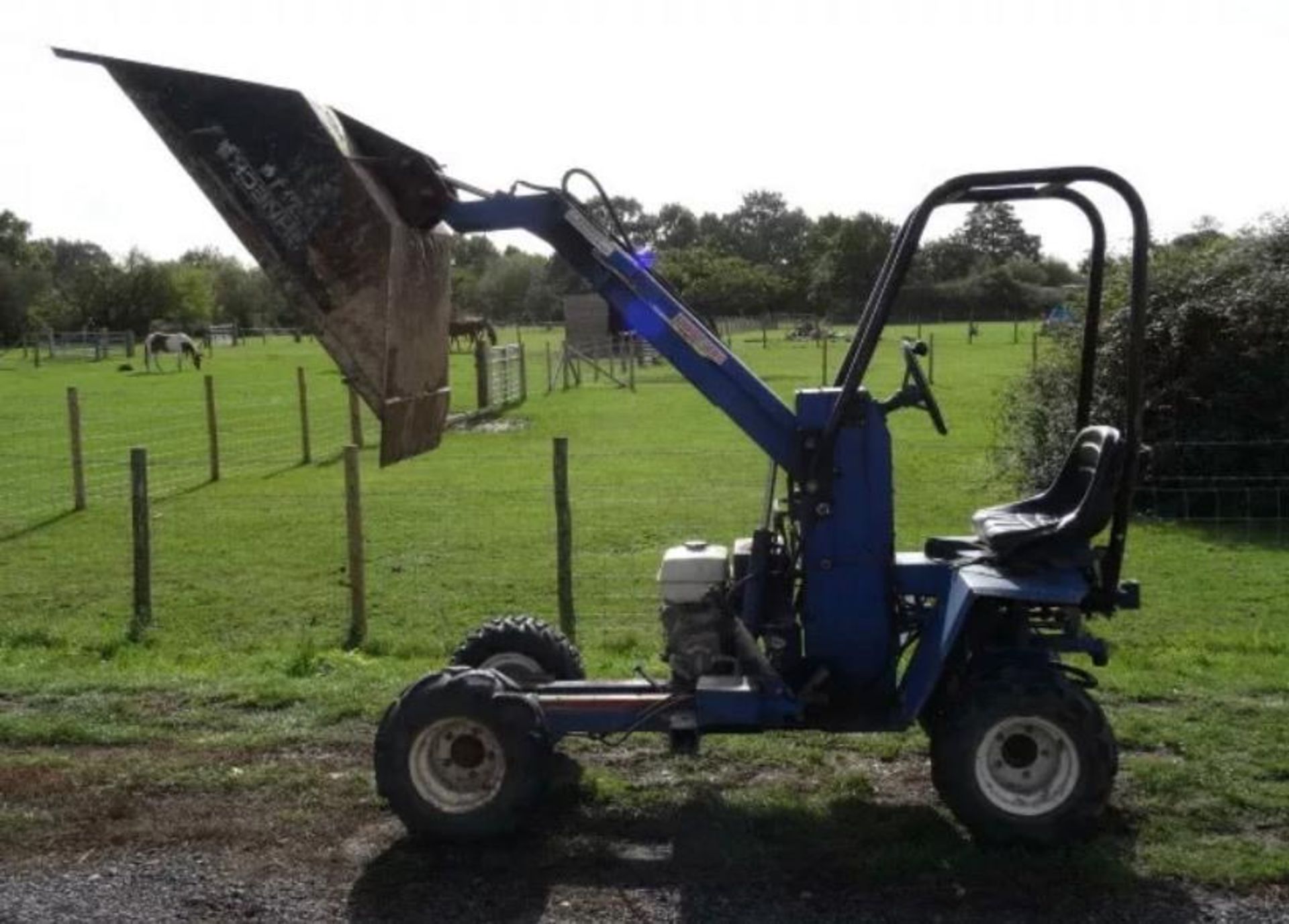 ROUGHNECK +4 TYPE HIGH TIP COMPACT SIZED DUMPER SUPPLIED WITH TOWING EQUIPMENT AS SHOWN. VENDOR'S - Image 7 of 11