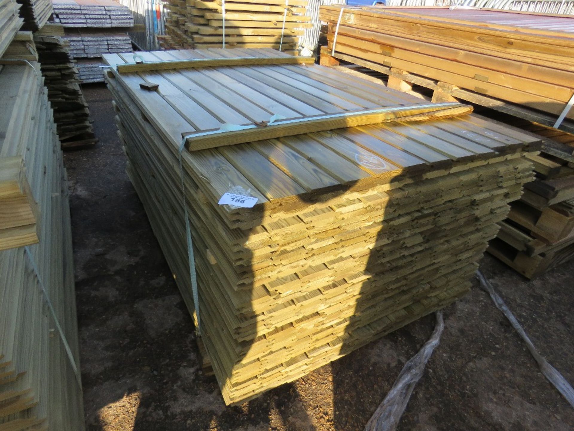 1 X PACK OF SHIPLAP CLADDING TIMBER 1.73M X 10CM WIDTH APPROX