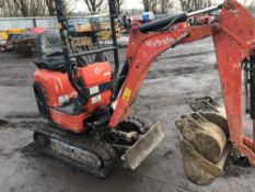 KUBOTA K008-3 MICRO EXCAVATOR, YEAR 2014 1652 REC HRS SN:26052, 3 NO BUCKETS, DIRECT EX LOCAL