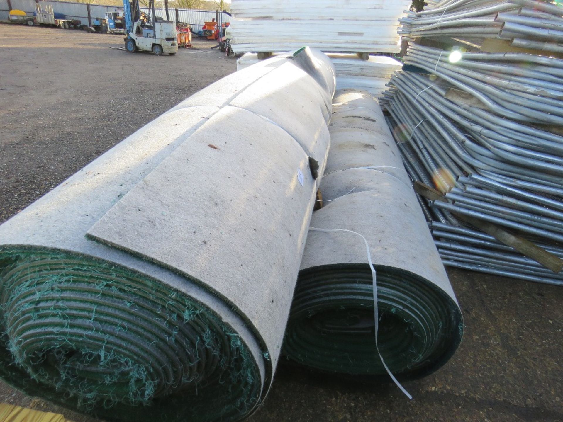 3 X LARGE ROLLS OF PRE USED ASTROTURF MATTING BELIEVED TO 4 METRE WIDE X 30METRE LENGTH EACH...