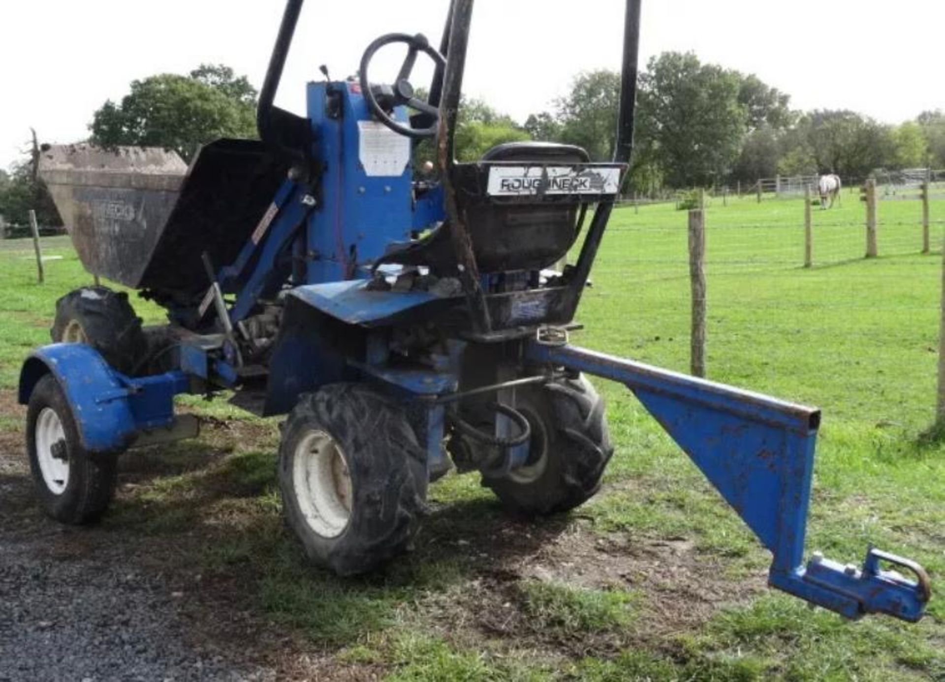 ROUGHNECK +4 TYPE HIGH TIP COMPACT SIZED DUMPER SUPPLIED WITH TOWING EQUIPMENT AS SHOWN. VENDOR'S - Image 10 of 11