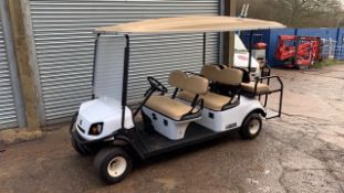 CUSHMAN EZGO SHUTTLE 6 PETROL ENGINED 6 SEATER GOLF / EVENTS BUGGY. YEAR 2017 BUILD. UNKNOWN REC