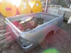 Toyota Hilux buck c/w tailgate, silver, presumably LWB 15\% Buyers Premium on this lot