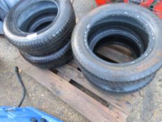 4 X PART WORN 185 R14 TYRES