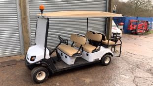 CUSHMAN EZGO SHUTTLE 6 PETROL ENGINED 6 SEATER GOLF / EVENTS BUGGY. YEAR 2017 BUILD. 304 REC HRS.