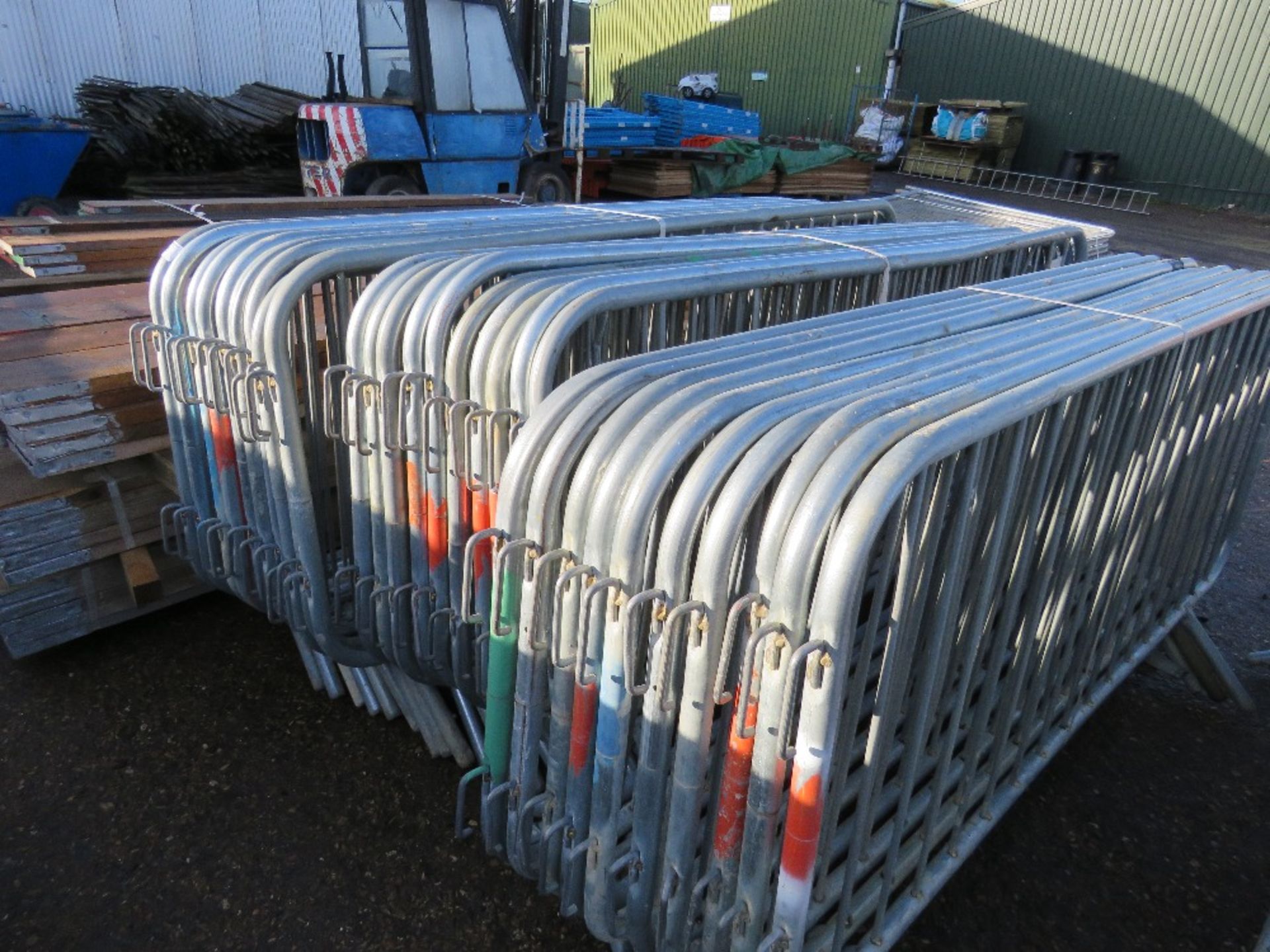 30 X STEEL PEDESTRIAN CROWD BARRIERS This items is being item sold under AMS…no vat will be on