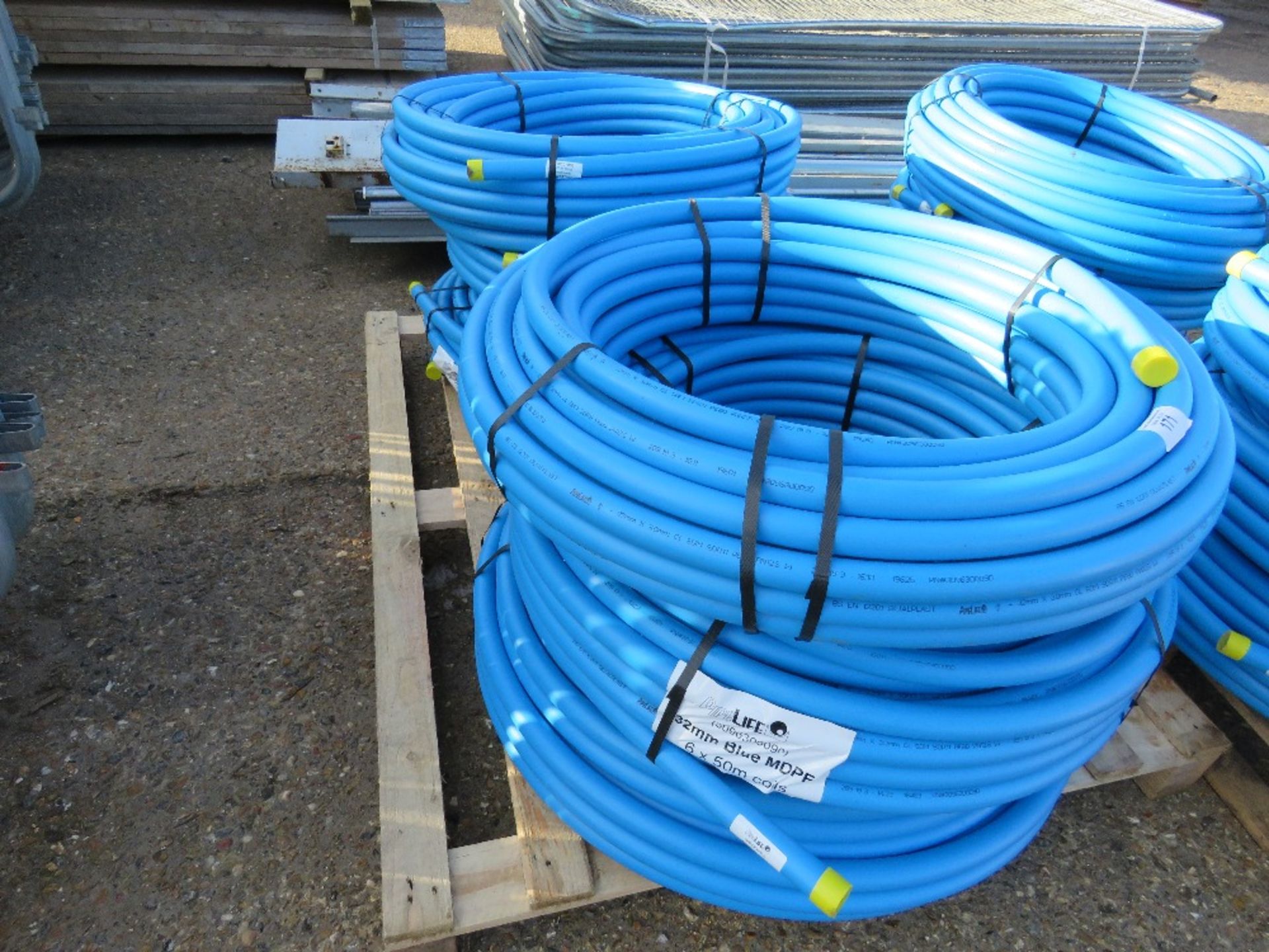 6 X 50METRE LENGTH ROLLS OF BLUE 32MM WATER PIPE - Image 2 of 4
