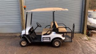 CUSHMAN EZGO SHUTTLE 4 PETROL ENGINED 4 SEATER GOLF / EVENTS BUGGY. YEAR 2017 BUILD. 108 REC HRS.