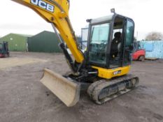 JCB 65R-1 RUBBER TRACKED EXCAVATOR, 6500KG RATED. 3 BUCKETS. YEAR 2014 BUILD, PIPED FOR ATTACHMENTS,