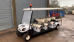 CUSHMAN EZGO SHUTTLE 8 PETROL ENGINED 8 SEATER GOLF / EVENTS BUGGY. YEAR 2017 BUILD. DIRECT FROM