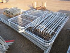 HERAS TYPE TEMPORARY FENCE PANELS PLUS GATES...7 PANELS, 3 GATES PLUS PEDESTRIAN GATE, 13 WIND