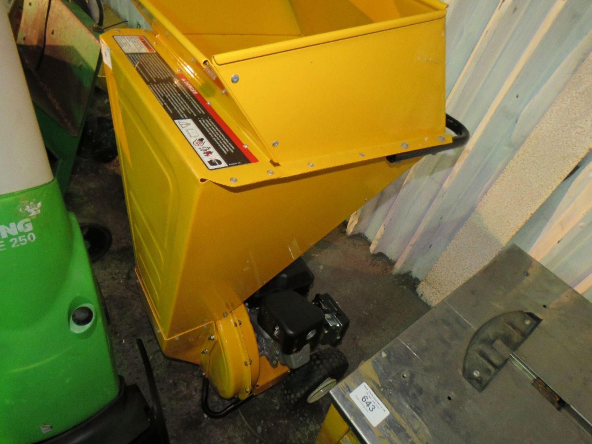 Petrol engined upright shredder, little used