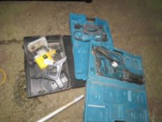 3 X 240 VOLT POWER TOOLS : MAKITA RECIP SAW , MAKITA MULTI TOOL, DEWALT ROUTER