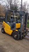 JUNGHEINRICH DFG25 DIESEL POWERED FORKLIFT TRUCK, CONTAINER SPEC 3 STAGE MAST, 2.5 TONNE RATED