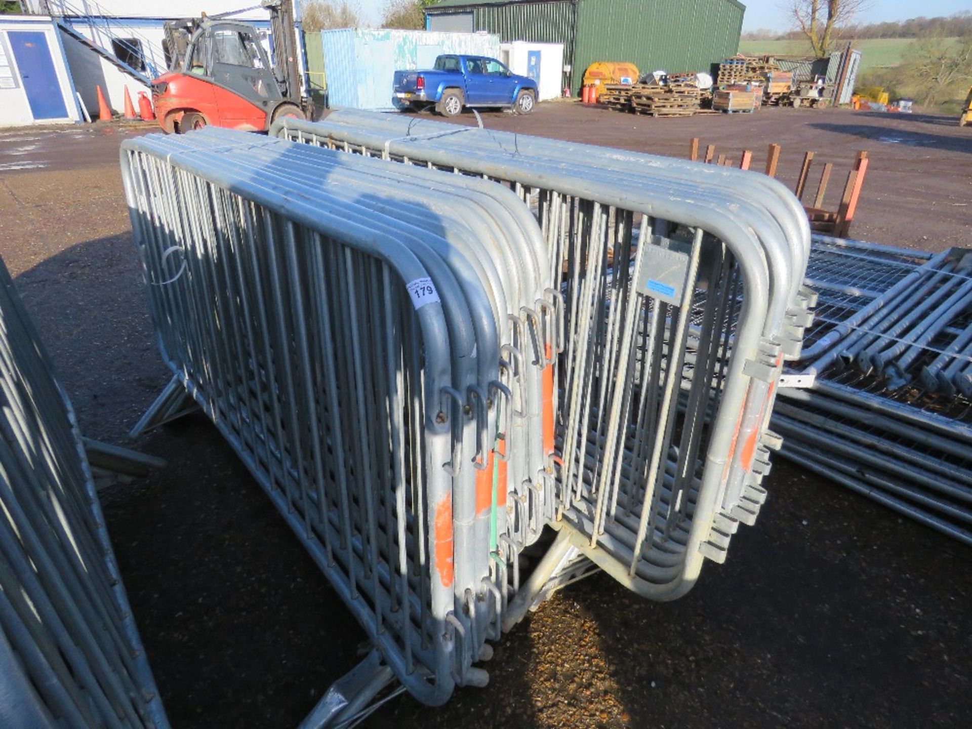 20 X STEEL PEDESTRIAN CROWD BARRIERS This items is being item sold under AMS…no vat will be on