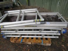 PALLET CONTAINING WHEELED SCAFFOLD PLATFORM PARTS