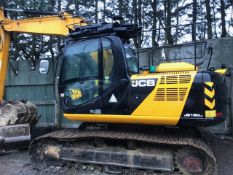 JCB JS160 LC STEEL TRACKED EXCAVATOR, YEAR 2014, 8776 REC HRS, FULL SET OF 4 BUCKETS, T4 ENGINE,