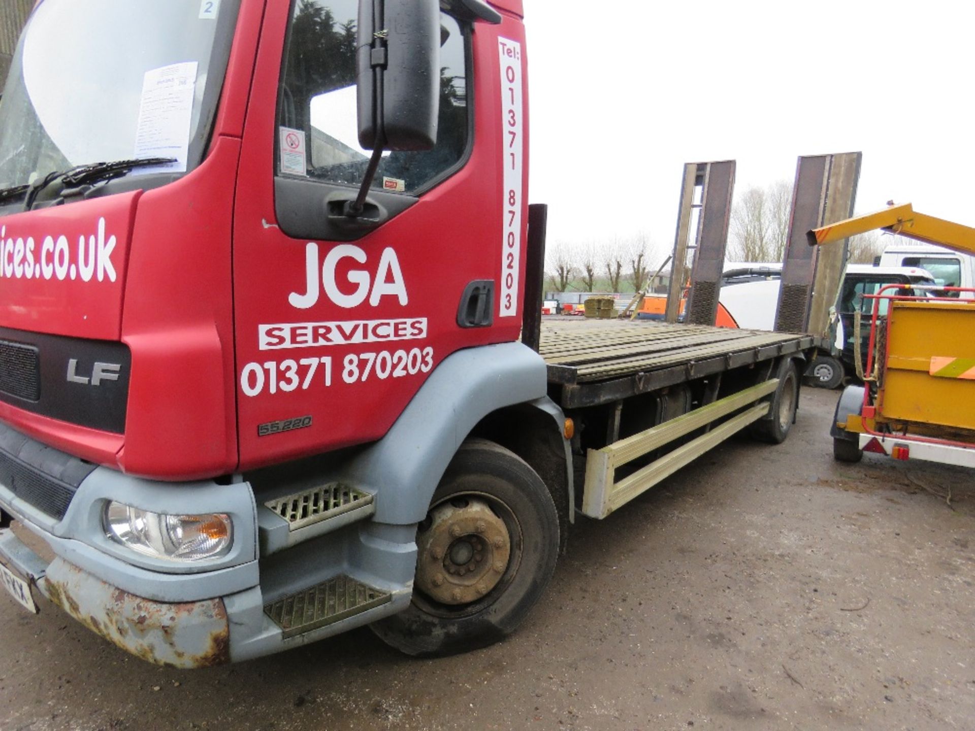 DAF 55.220 15 TONNE RATED BEAVERTAIL PLANT LORRY REG:BU02 FKX 353,465 REC KMS WITH V5