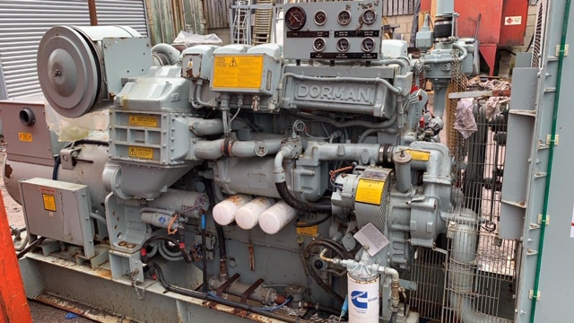 DORMAN 6 CYLINDER DIESEL ENGINED GENERATOR, FROM PAPERWORK BELIEVED TO BE 500KVA APPROX. 590HP - Image 3 of 5