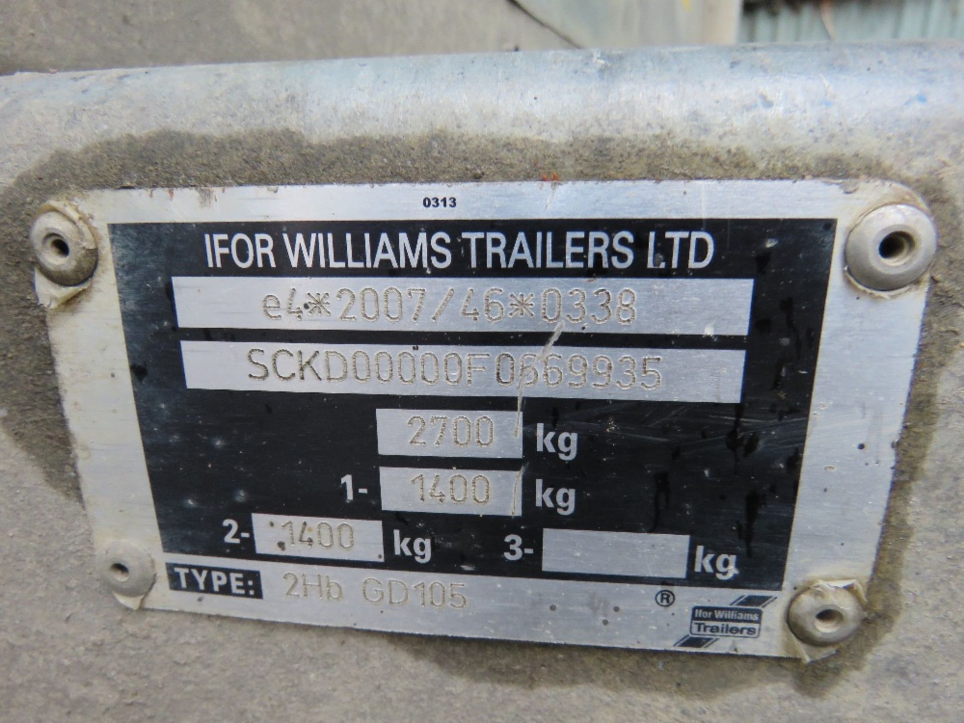 IFOR WILLIAMS GD105 PLANT TRAILER YEAR 2015 SN:SCKD00000F0669935 - Image 3 of 4